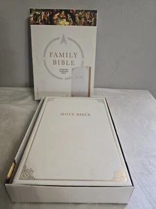 2018 weiß gebundenes Leder CSB Familie Heilige Bibel neu im Karton große Wörter leicht zu lesen - Bild 1 von 16