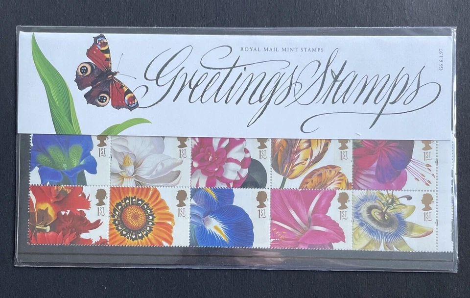 GB 1997 SG1955-1964, Greetings 10th Series, Flowers Presentation Pack, Fine, MNH - Image 1 of 1