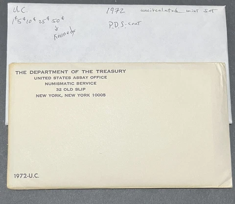 1972 P.D.S UNC MINT SET Cover