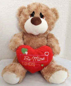 Teddy Bear With Heart 14" Valentines Sad Sam Honey - Picture 1 of 6