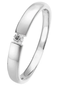 TRENDOR Schmuck Diamantring Weißgold 585/14 Kt.Brillant 0,05 ct 26977.005WG - Bild 1 von 6