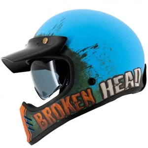 Broken Head Casco Retro Rusty Rider Azul-Naranja - Imagen 1 de 21