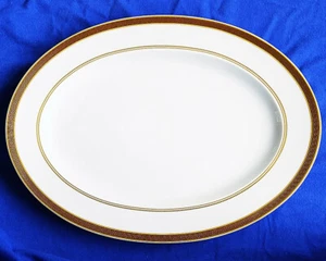 MEDAILLON MEANDRE WEINROT von Rosenthal ovale Platte 16" NEU NIE BENUTZT Deutschland - Bild 1 von 9
