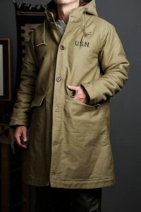 Simons Herren US Navy N-2 Winter Parka Mantel Militär Robust N-1 Deck Jacke - Bild 1 von 42