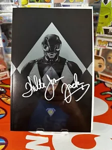 MMPR Power Rangers 30th Foil Black Ranger LTD250 Cómic Firmado por Walter E Jones Certificado de Autenticidad - Imagen 1 de 2