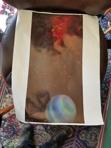 Impresión a color firmada de colección Saturno Sistema Solar y una aparición 19" X 25" - Imagen 1 de 4