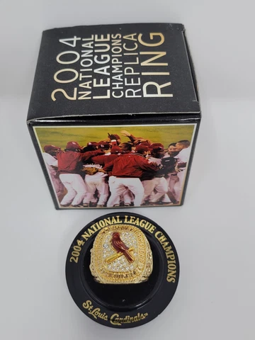 MLB St. Louis Cardinals Vintage SGA NIB 2004 NL Champions Replica Baseball Ring Cover