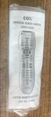 Cox Remote Control Silver Universal URC 7820B01 - New - For TV, DVD, AUX, Cable - Image 1 of 2