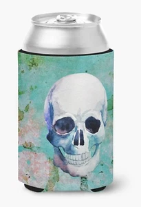 Day of the Dead Teal Skull Cinco de Mayo Can or Bottle Hugger BB5123CC New - Picture 1 of 1