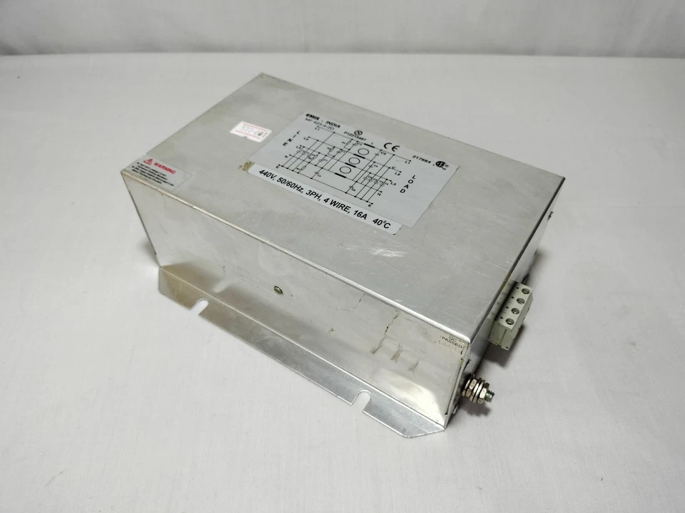 EMIS MF 423-4-2D MF42342D EMI Line Filter 3PH 36A 440VAC 50/60Hz Made in India - Image 1 of 4