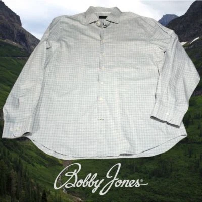 Bobby Jones Men's Long Sleeve Button Font Shirt Grey Houndstooth XL - Image 1 of 4
