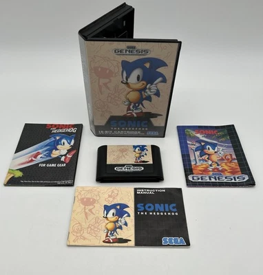 Sonic The Hedgehog OG Sega Mega Drive 16-BIT CARTRIDGE 1991 Rare Complete EUC - Image 1 of 4