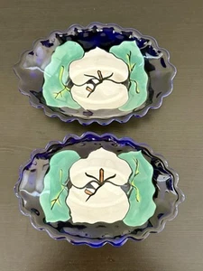 Paar handbemalte Calla Lilie Schalen aus Talavera Keramik - 7 Zoll - Bild 1 von 14