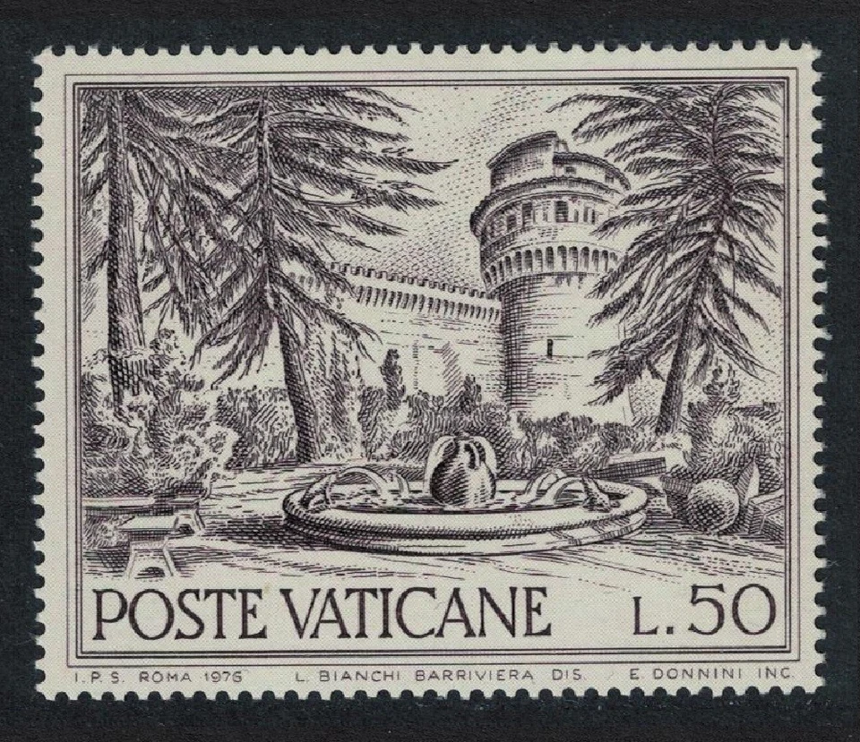 St John's Tower and Fountain 50L Vatican 1976 MNH SG#665 - Image 1 of 1