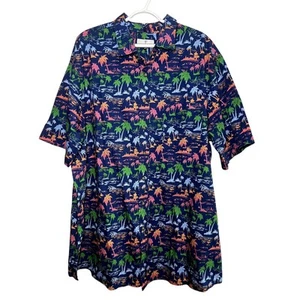 NWT Oak Hill palm tree button down camp shirt mens 1XLT tropical resort cruise - Picture 1 of 7