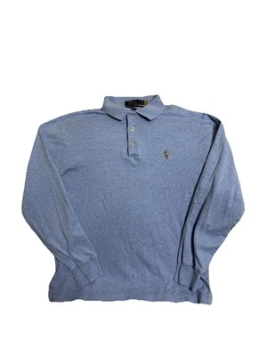 Polo de Ralph Lauren azul manga larga para niños talla pequeña/8 Foto 1 de 3