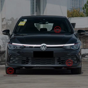 Front Grille Trim LED Hood Strip Lights DRL Decorative Lamps For Volkswagen Golf - Picture 1 of 11