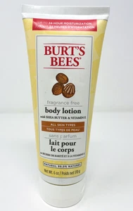 Burt's Bees Fragrance Free Body Lotion All Skin Types Shea Butter Vitamin E 6oz - Picture 1 of 4