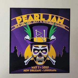 Pearl Jam Pegatina Concierto Oficial Nueva Orleans Louisiana 5/3/2025 Jazz Fest Nola - Imagen 1 de 1