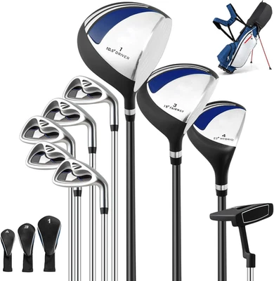 Set Da Golf Completo Con 9 Mazze, Sacca, Driver 460Cc, Set Completo Di Mazze Da  - Immagine 1 di 4