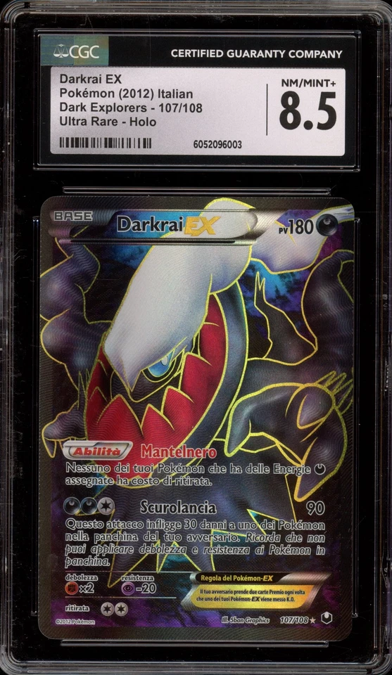 Pokemon Darkrai EX Dark Explorers ITALIAN Full Art #107 CGC 8.5 - Image 1 of 2