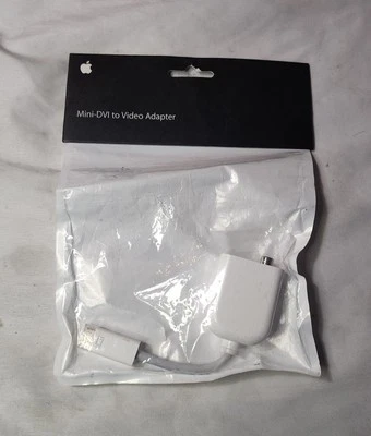 Genuine APPLE Mini-DVI to Video Adapter Mini DVI to S-Video Composite M9319G/A - Image 1 of 4