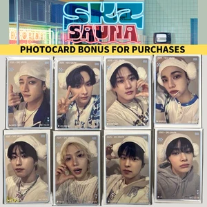 Tarjeta fotográfica sauna Stray Kids JYP JAPAN POPUP 2025 BONO PARA COMPRAS TARJETA OFICIAL - Imagen 1 de 11