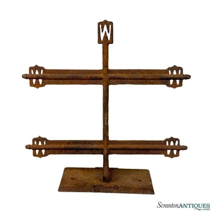 Antique Primitive General Store Warren's Cast Iron Display Rack - Picture 1 of 8