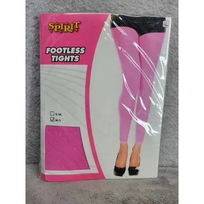 Spirit Halloween Footless Tights M/L Medium Large Pink Costume Cosplay Dance - Image 1 of 4