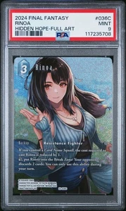 2024 FINAL FANTASY HIDDEN HOPE 036C RINOA FULL ART PSA 9 Mint FFVIII - Picture 1 of 2