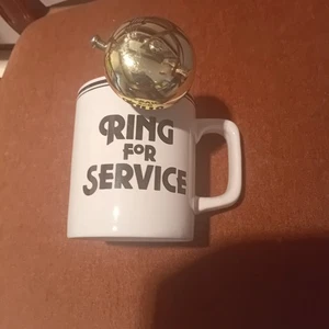 A Ceramic Vintage Funny Ring for Service Mug with Bike Bell Unique Novelty Gift. - Picture 1 of 1