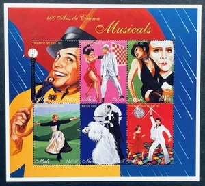 MALI 100 YEARS OF CINEMA MUSICALS STAMPS SHEET 1995 MNH TRAVOLTA MINELLI ANDREWS - Picture 1 of 1