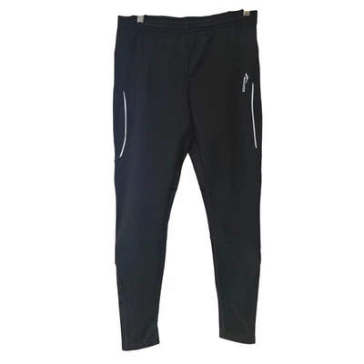 Saucony Womens Black Athletic Running Pants Sz M Zip Ankle Waist Pocket - Image 1 of 4