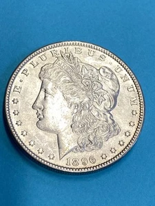 1896 P Morgan Silver Dollar $1 Brilliant Uncirculated BU 90% Silver BU - Picture 1 of 2