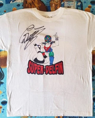 Signed Super Delfin Vintage Shirt Michinoku Pro Wrestling 90s NJPW WWF ECW FMW - Image 1 of 3