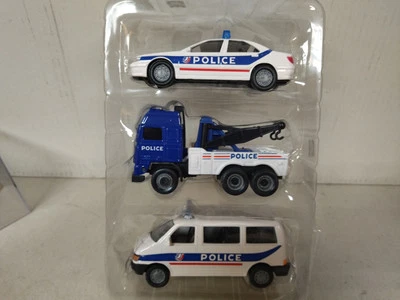 SET X 3 VEHICULE D´INTERVENTION ET DE SECOURS POLICE 1:43 RIK & ROK HONGWELL - Immagine 1 di 4