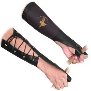 Daskz Leather Archery Arm Guard Protective Forearm Bracer for Shooting Hunting - Picture 1 of 26