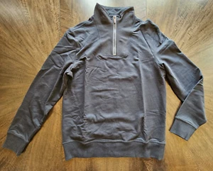 MICHAEL KORS MESH TRIM 1/2 ZIP SWEATSHIRT, Black, Size L, MSRP $175 - Picture 1 of 5