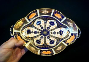 Stunning Royal Crown Derby Old Imari 1128, 1st Quality Handeled serving Bowl - Picture 1 of 4