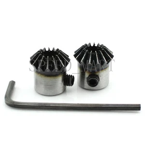 2 PIEZAS 1M-15T Paraguas de Metal Diente Bisel Engranaje Helicoidal Motor Engranaje 15T 6,35 mm Agujero - Imagen 1 de 3