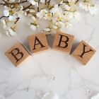 Personalised Solid Oak Letter Cubes, Wooden Block Letters **Sold Individually**