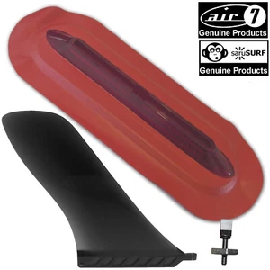 9 Inch Center US FIN flex + Red Air7 fin box PVC attached for PADDLEBOARD SUP - Picture 1 of 8