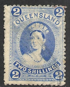 QUEENSLAND SCOTT 79 USADO FINO - 1886 2 sh ULTRA EMISIÓN GATO $67.50 - Imagen 1 de 2