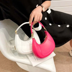 Woman's Popular Small Half Moon Crossbody Armpit Bag - Picture 1 of 9