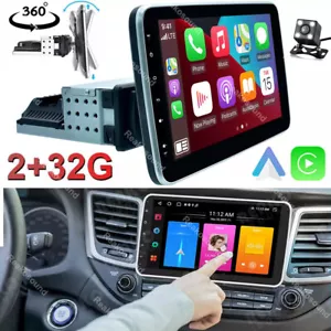 Radio estéreo giratoria DIN única para automóvil 10,1"" Android13 CarPlay GPS navegación FM BT USB - Imagen 1 de 15