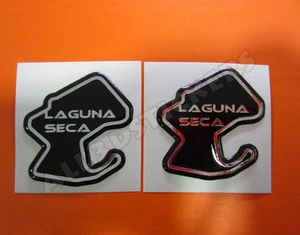 2 x Autocollant Résine 3D Circuit Laguna Seca 5,5x5,5 cm - Bild 1 von 1