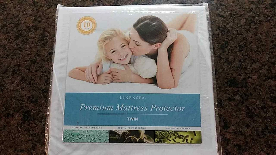 Гладкая тканевая защита для матраса LINENSPA премиум-класса — 100% водонепроницаемая — гипоаллергенная - Изображение 1 из 1