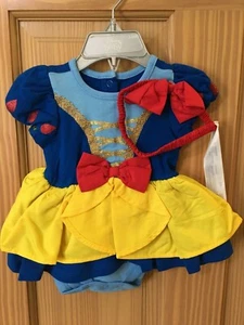 NWT Disney Store Snow White Baby Costume Bodysuit Headband many sizes - Picture 1 of 3