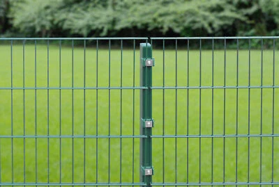 Kompletter Doppelstabmattenzaun inkl. Pfosten, Stabmattenzaun Matten Gartenzaun - Bild 1 von 4