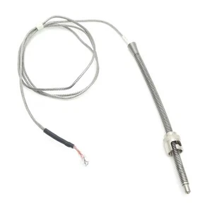 Watlow 10DKSDB012A Type K Thermocouple, 6" Spring, 7/16" Cap, 0.31" Drill Point - Picture 1 of 4